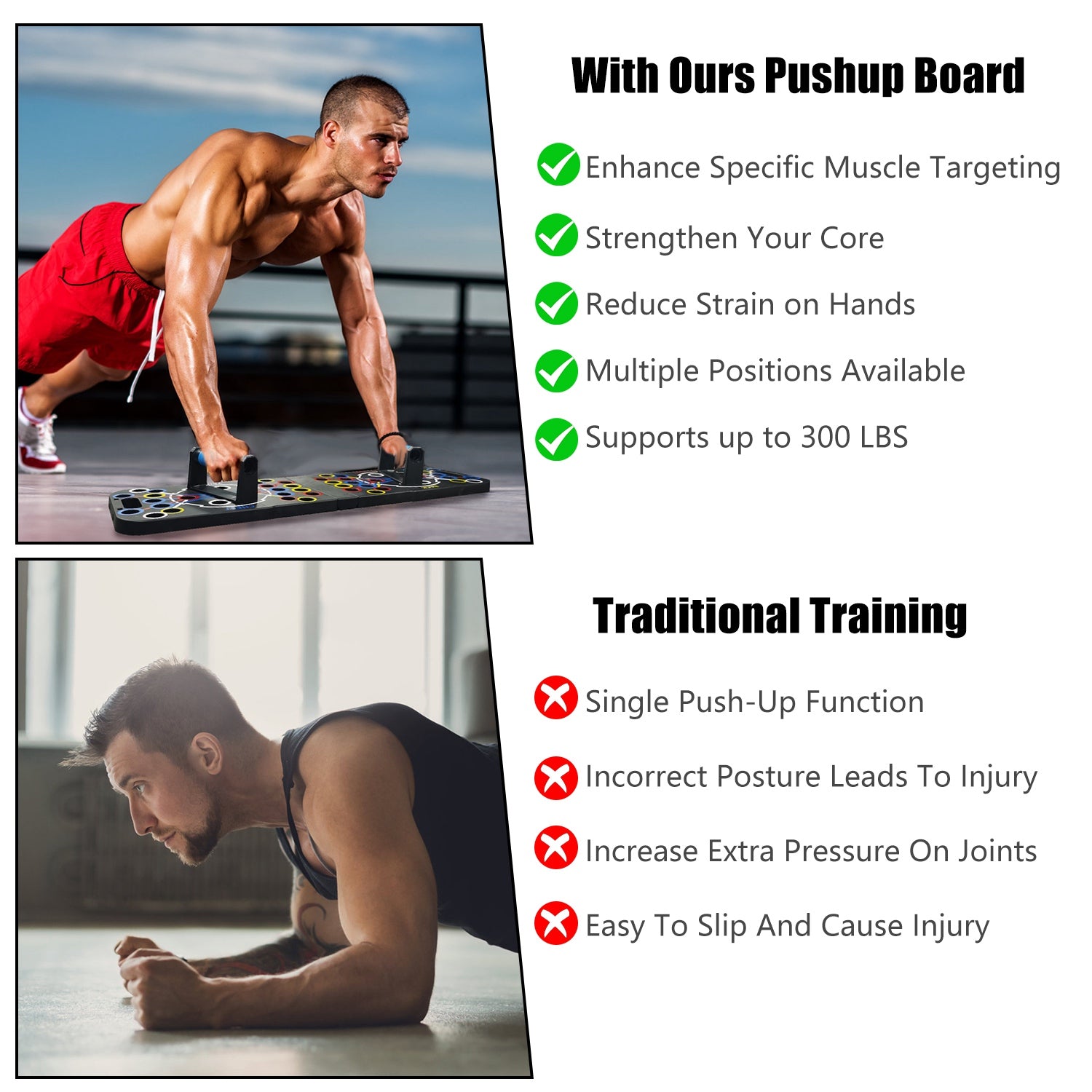 Color-Coded Push-Up Board